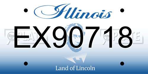 EX90718 Illinois License Plate