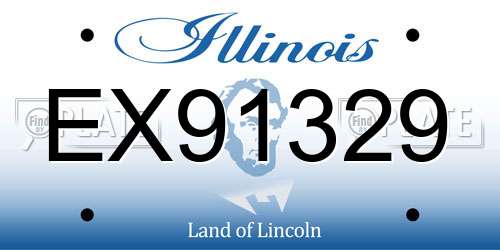 EX91329 Illinois License Plate