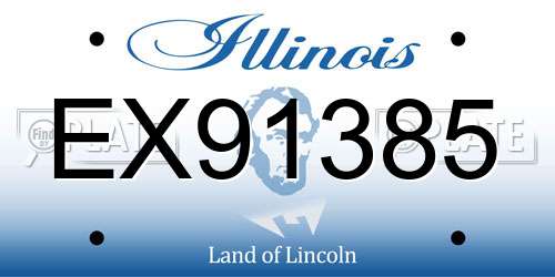 EX91385 Illinois License Plate
