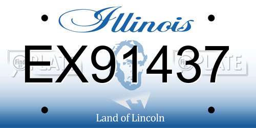 EX91437 Illinois License Plate