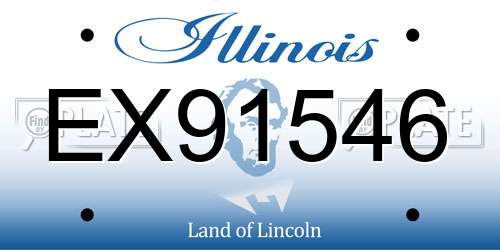 EX91546 Illinois License Plate