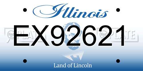 EX92621 Illinois License Plate