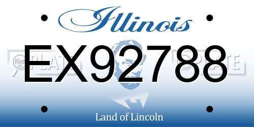 EX92788 Illinois License Plate
