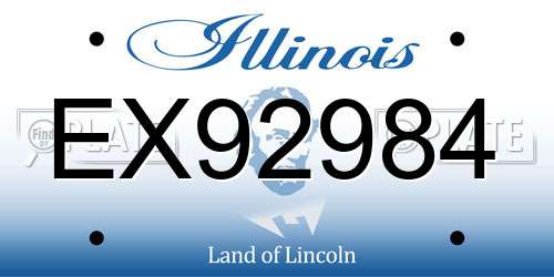 EX92984 Illinois License Plate