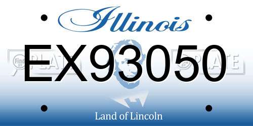 EX93050 Illinois License Plate