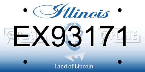 EX93171 Illinois License Plate