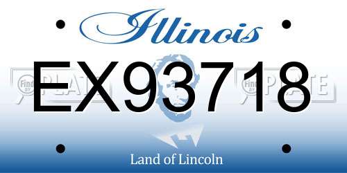 EX93718 Illinois License Plate
