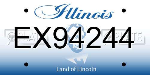EX94244 Illinois License Plate