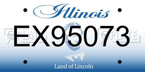 EX95073 Illinois License Plate