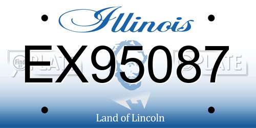 EX95087 Illinois License Plate