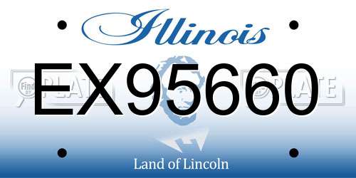 EX95660 Illinois License Plate