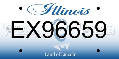 EX96659 Illinois License Plate