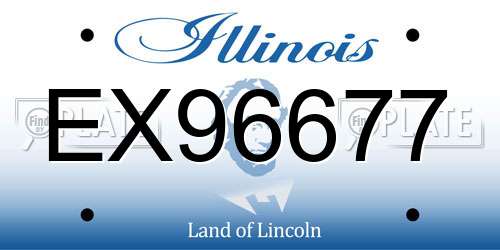 EX96677 Illinois License Plate