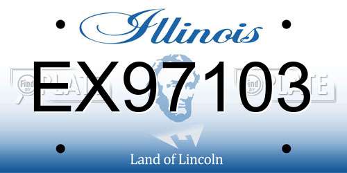 EX97103 Illinois License Plate