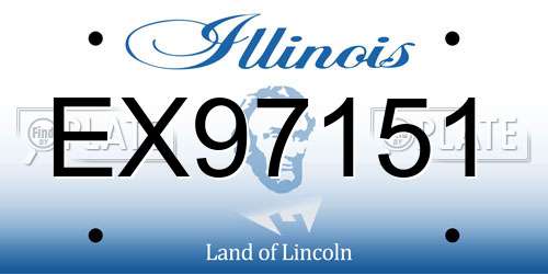 EX97151 Illinois License Plate