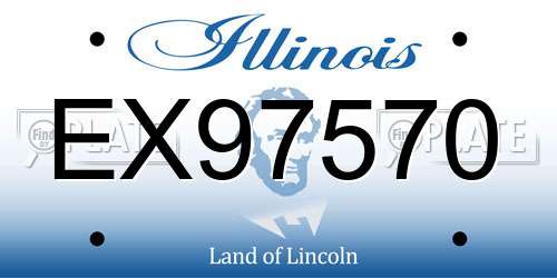 EX97570 Illinois License Plate