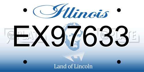 EX97633 Illinois License Plate