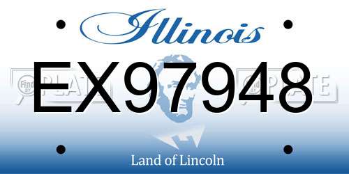 EX97948 Illinois License Plate