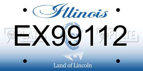 EX99112 Illinois License Plate