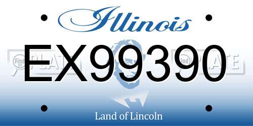 EX99390 Illinois License Plate