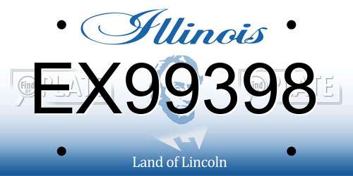 EX99398 Illinois License Plate