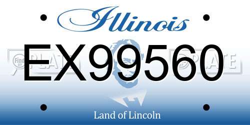 EX99560 Illinois License Plate
