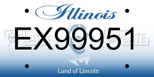 EX99951 Illinois License Plate