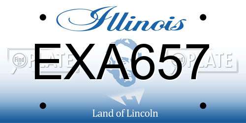 EXA657 Illinois License Plate
