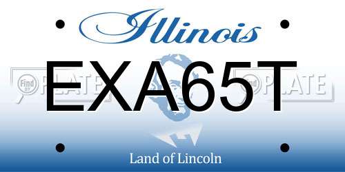 EXA65T Illinois License Plate