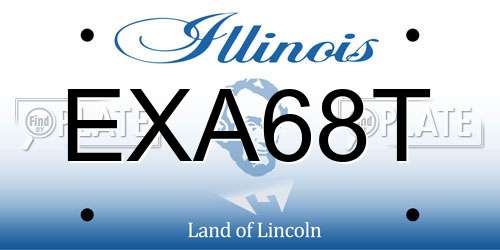 EXA68T Illinois License Plate
