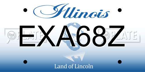 EXA68Z Illinois License Plate