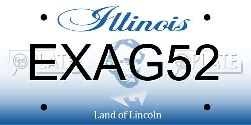 EXAG52 Illinois License Plate