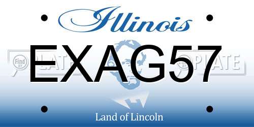 EXAG57 Illinois License Plate