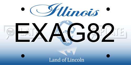 EXAG82 Illinois License Plate