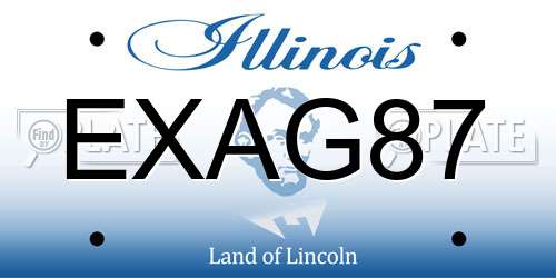 EXAG87 Illinois License Plate