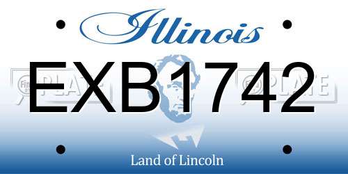 EXB1742 Illinois License Plate