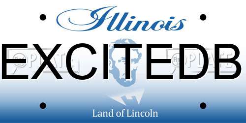 EXCITEDB Illinois License Plate