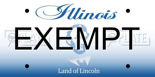 EXEMPT Illinois License Plate