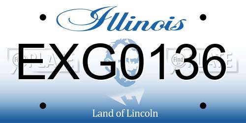 EXG0136 Illinois License Plate