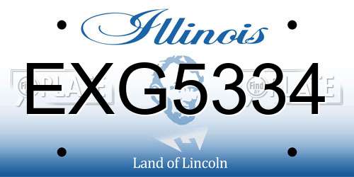 EXG5334 Illinois License Plate