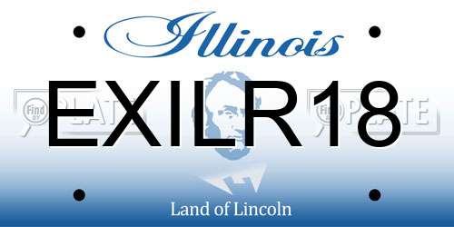 EXILR18 Illinois License Plate