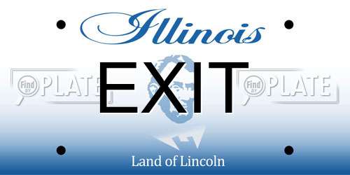 EXIT Illinois License Plate