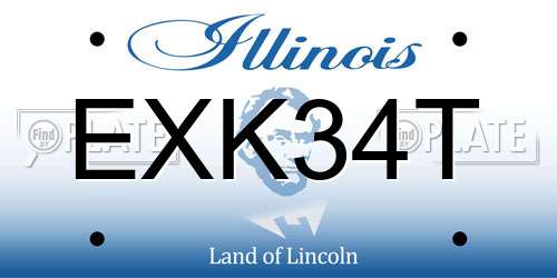 EXK34T Illinois License Plate