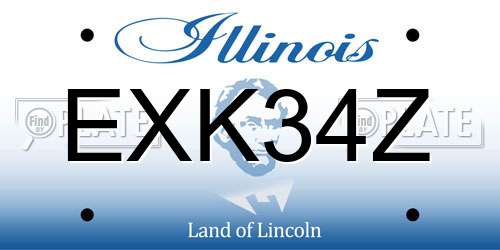 EXK34Z Illinois License Plate