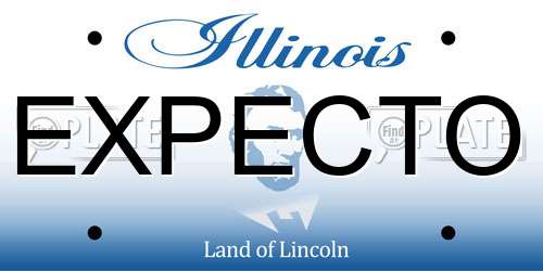 EXPECTO Illinois License Plate