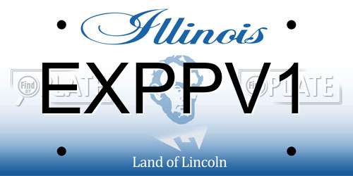 EXPPV1 Illinois License Plate