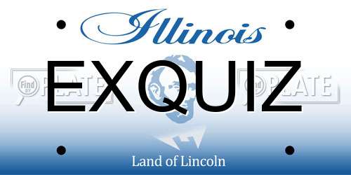 EXQUIZ Illinois License Plate