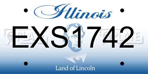 EXS1742 Illinois License Plate