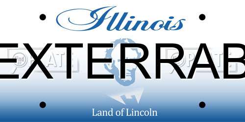 EXTERRAB Illinois License Plate