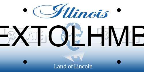 EXTOLHMB Illinois License Plate